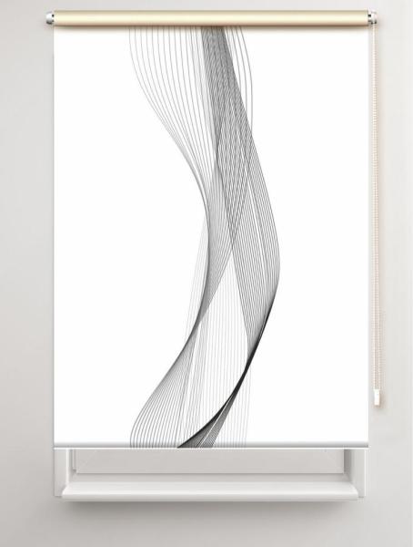 Rollo Stream 2 black, Rollo, Motivrollo, Rollo mit Druck, Fotorollo, bedrucktes Rollo, Fensterrollo,verdunkelndes Rollo, Sonnenschutz Rollo